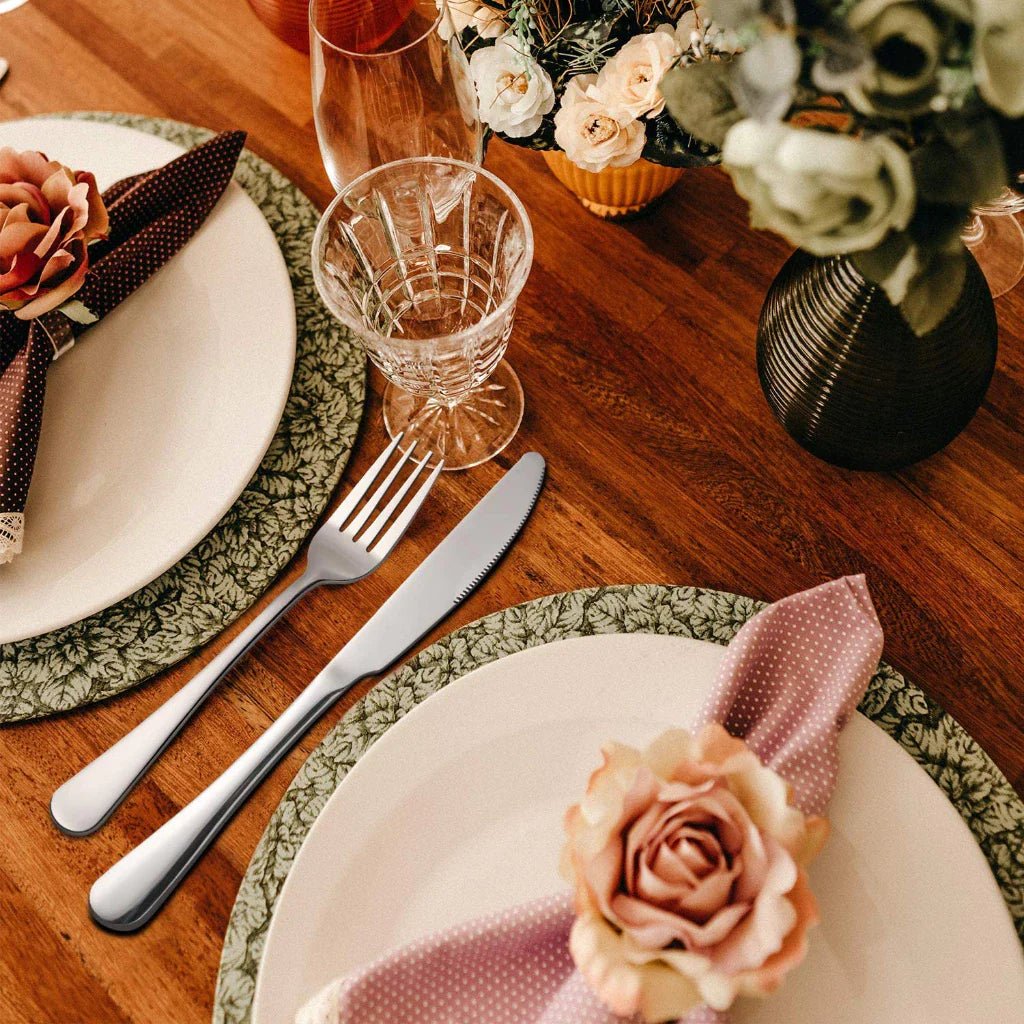 36 Peças Jogo De Talheres Com Garfo Colher Faca Inox Polido