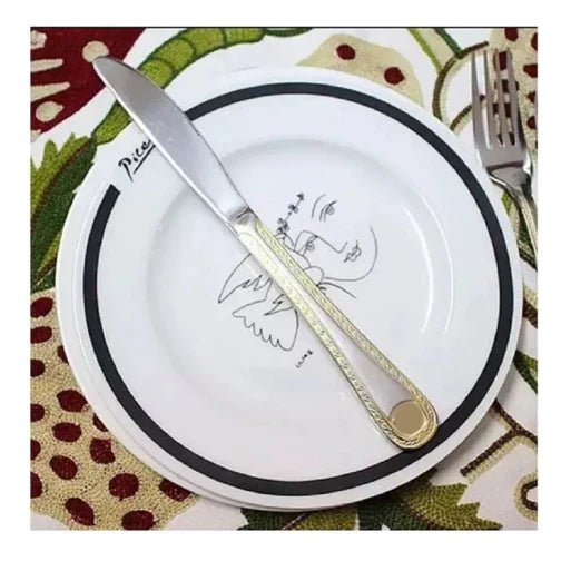 Kit Faqueiro Inox 84 Peças Banho Em Ouro 24k Luxo Alemão