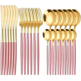 Dourado + Cabo Rosa 24 Peças