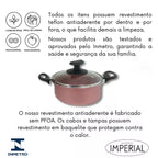 Conjunto Jogo 13pç Antiaderente Teflon Inmetro Tampa Vidro